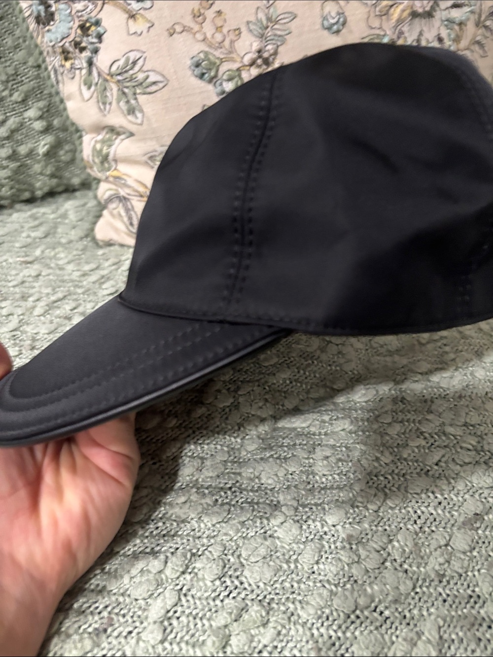 Prada Navy Triangle Logo Nylon Baseball Cap - Picture 2 of 6